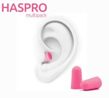Haspro Universal ušné zátky, penové, 50 párov / 100 ks, růžové (3)