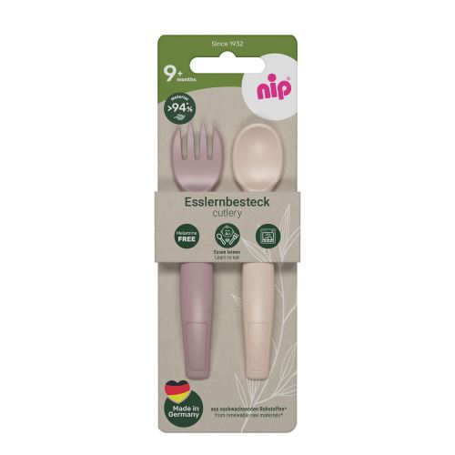 NIP PREMIUM line příbor 2ks, od 9m+, pink