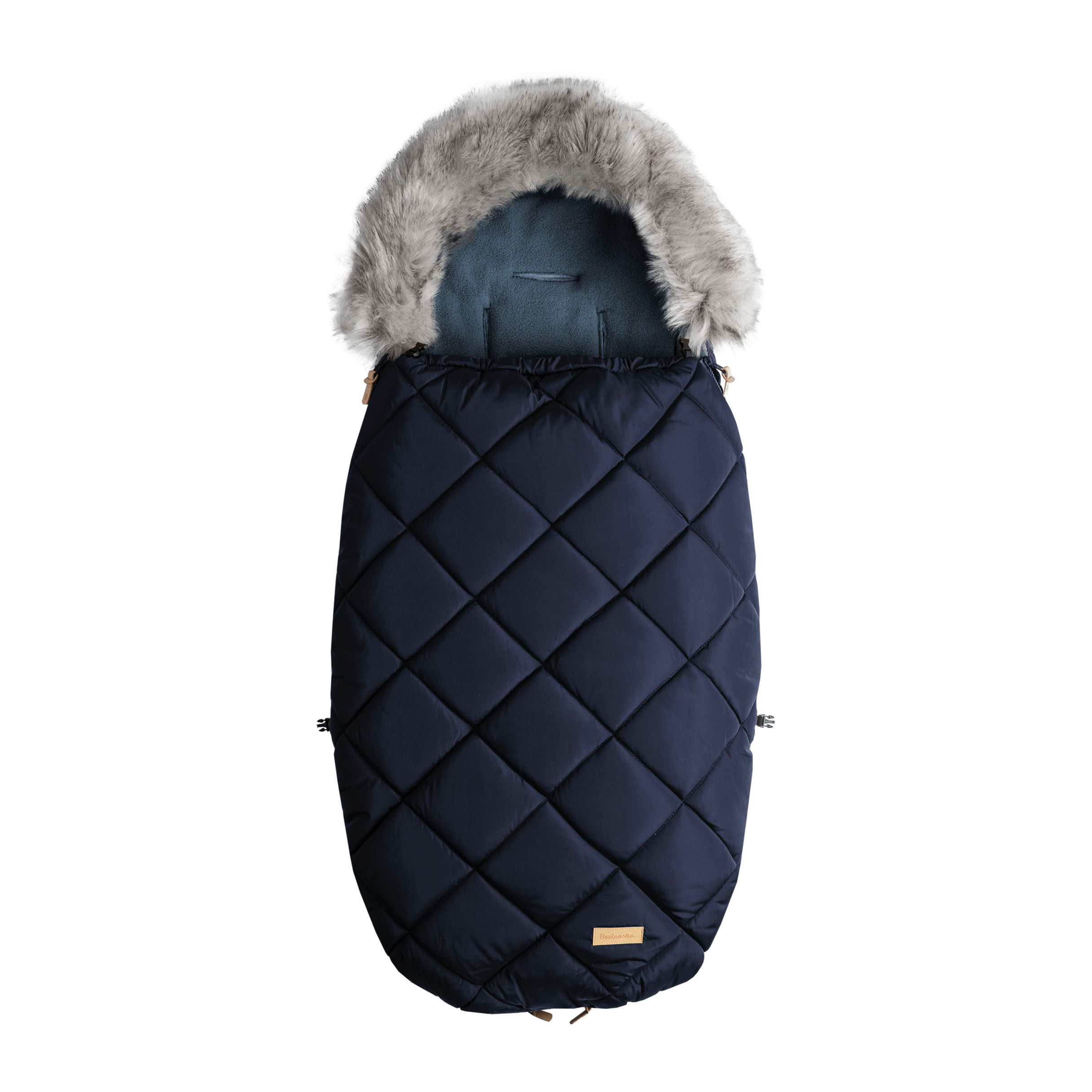 Beztroska fusak s kožešinou 110cm, navy (6-36m)/L