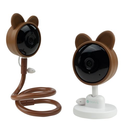 Mary's Baby monitor s kamerou, s WiFi TUYA - medvedík, hnedá