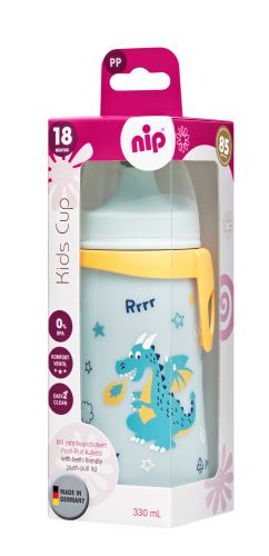NIP Kids cup láhev s pítkem PP, 330ml, kluk (1)