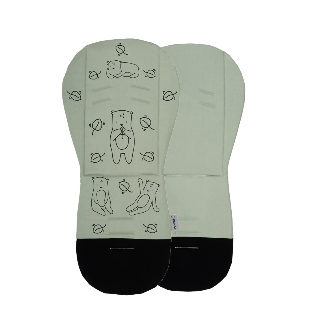 Bomimi ADA Podložka do kočárku MEDVĚD zelená