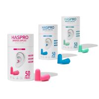 Haspro Universal ušné zátky, penové, 50 párov / 100 ks, růžové (11)