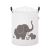 Sipo Koš na hračky se šňůrkou, skládací bavlněný / 43 l, Elephants
