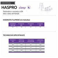 Haspro Sleep - Relax ušné zátky na spanie, 1 pár  / 2 ks (5)