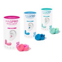 Haspro Universal ušné zátky, penové, 50 párov / 100 ks, růžové (12)